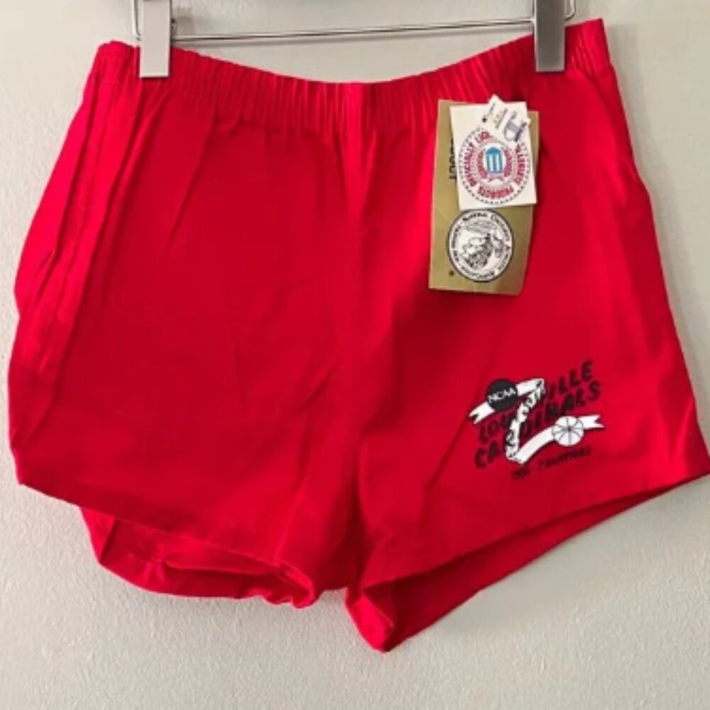Champion 1986 UofL Louisville Basketball Track Running Shorts Retro M NWT Rare